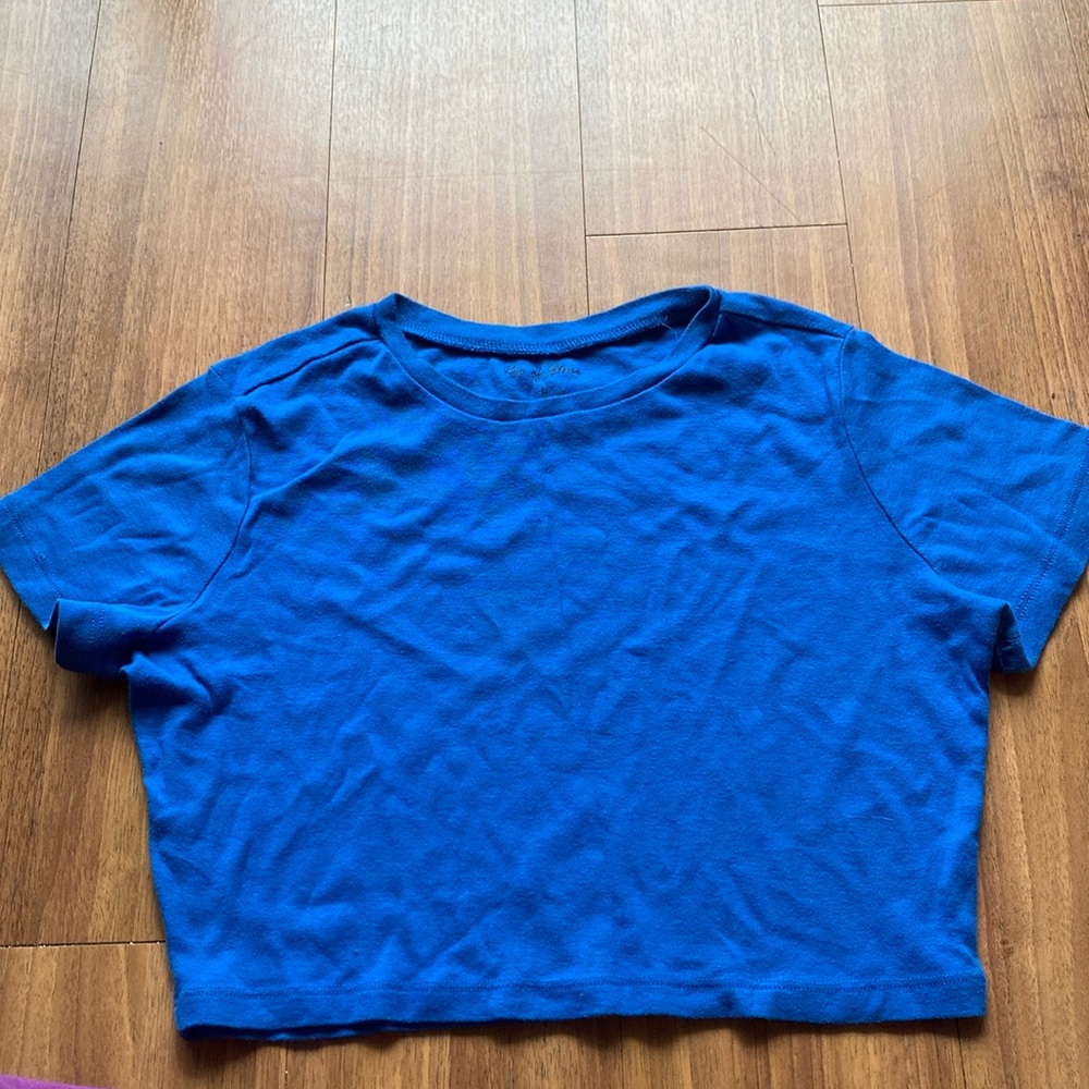 Blue Crop Tee